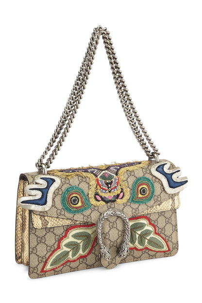 Gucci,  Multicolor Embroidered Dionysus Shoulder Bag Medium, Brown