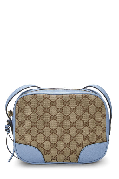 Gucci,  Blue Original GG Canvas Bree Crossbody, Blue