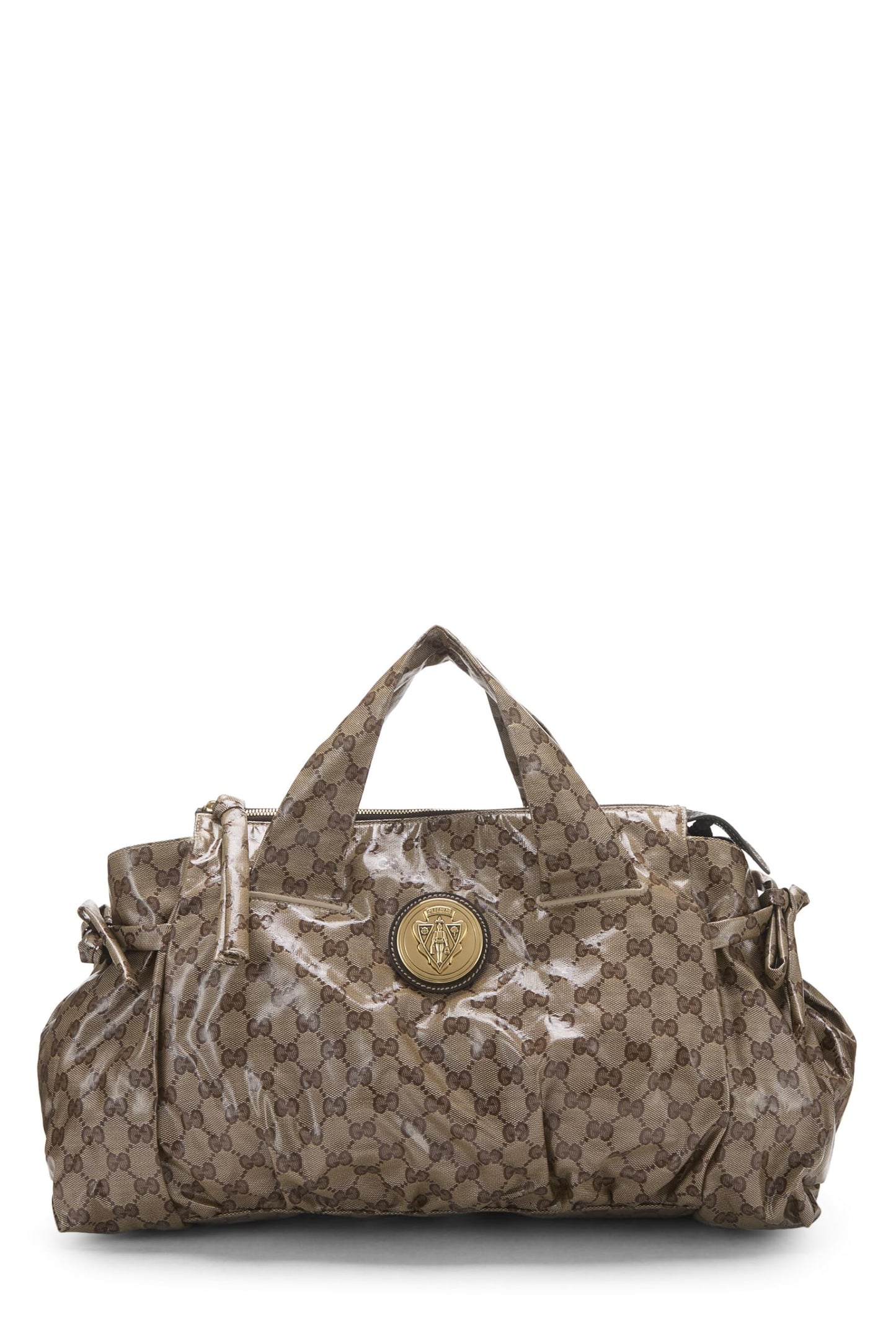 Gucci,  Brown Original GG Crystal Canvas Tote, Brown