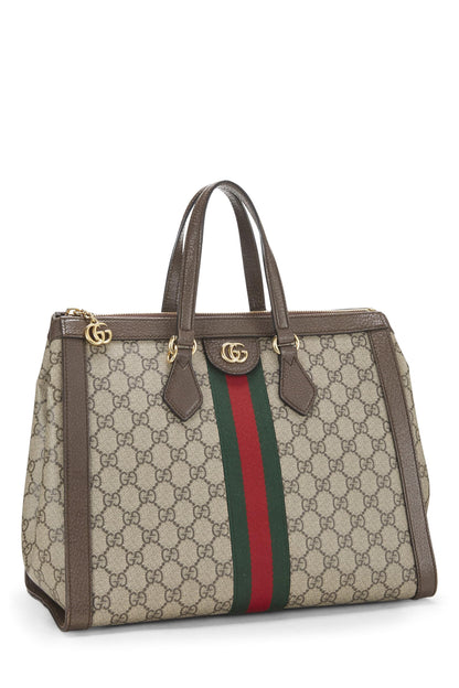 Gucci,  Original GG Supreme Canvas Ophidia Tote Medium, Brown