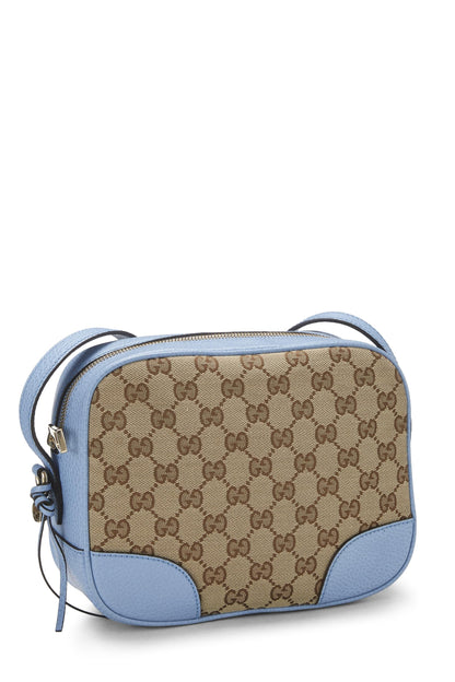 Gucci,  Blue Original GG Canvas Bree Crossbody, Blue