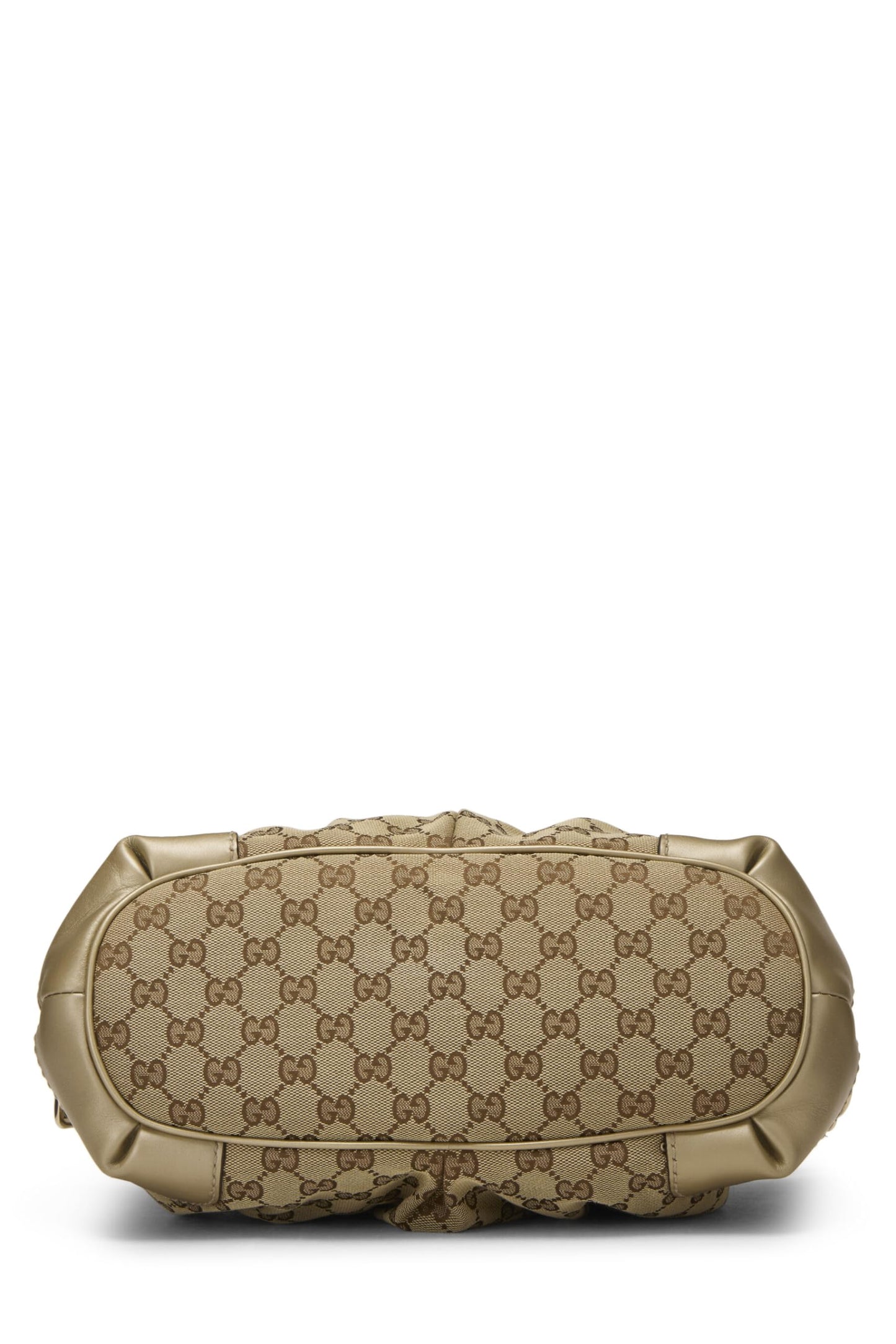 Gucci,  Gold Original GG Canvas Sukey Zip Handbag, Gold