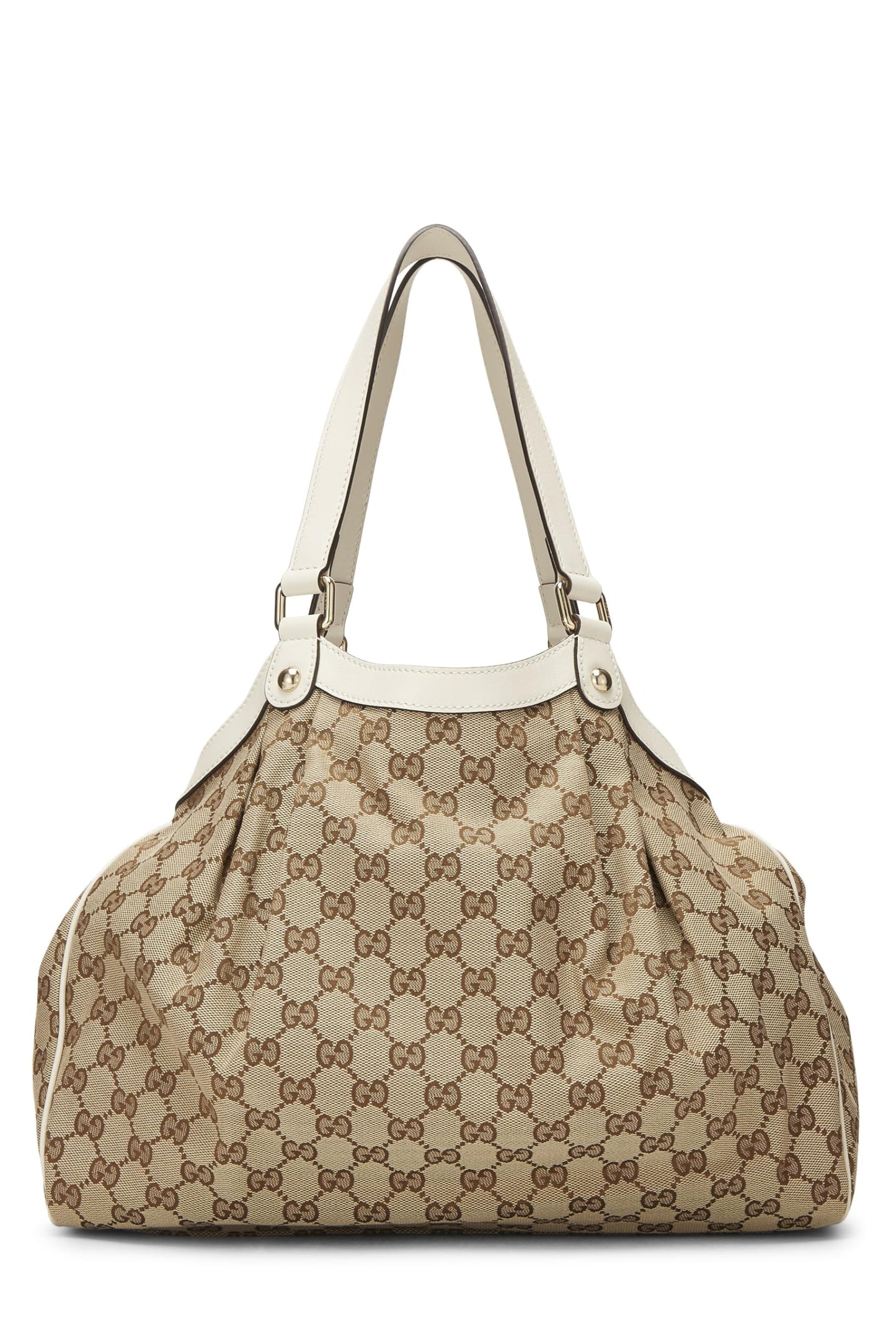 Gucci,  Cream Original GG Canvas Sukey Tote, White