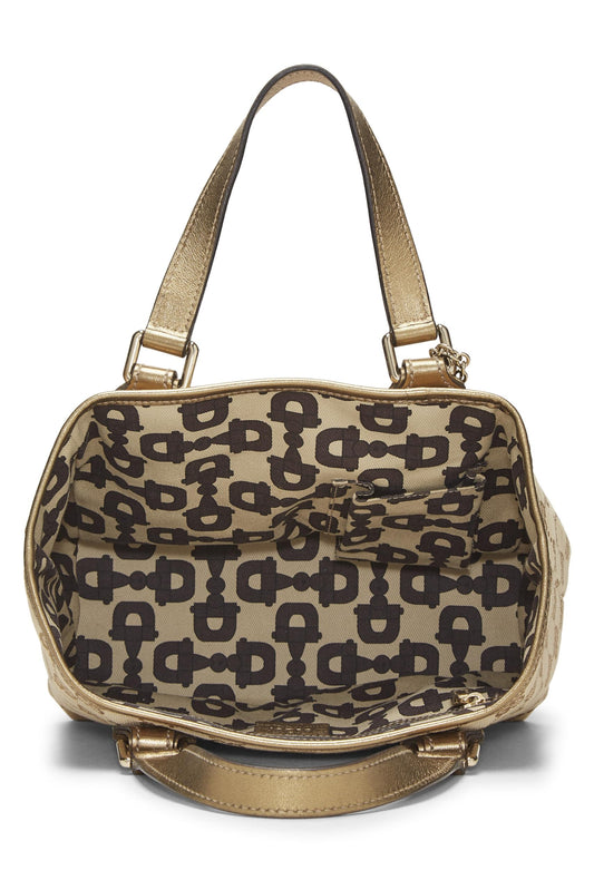 Gucci,  Gold GG Canvas Jolicoeur Tote Small, Gold