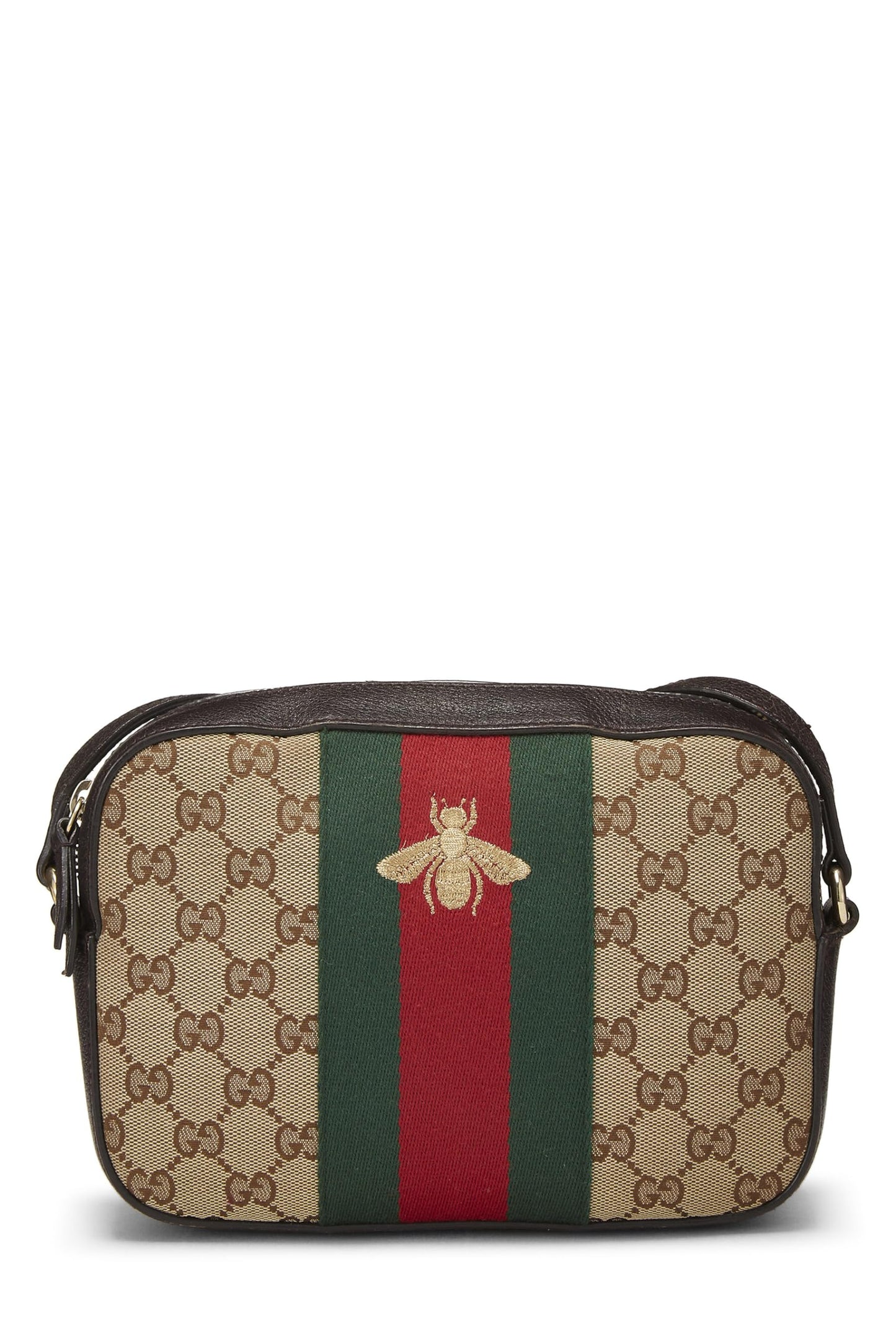 Gucci,  Original GG Canvas Webby Shoulder Bag Small, Brown