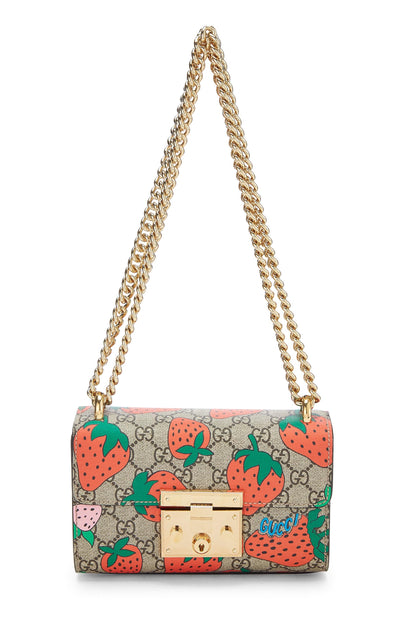 Gucci,  Original GG Supreme Canvas Strawberry Shoulder Bag Small, Multi