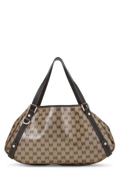 Gucci,  Original GG Crystal Canvas Abbey Tote, Brown