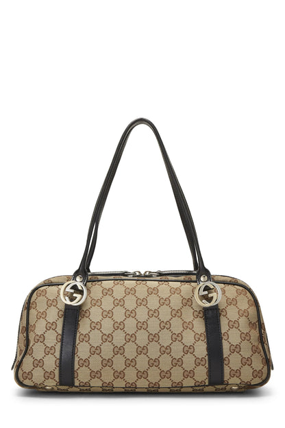 Gucci,  Black Original GG Canvas Twins Boston Bag, Black