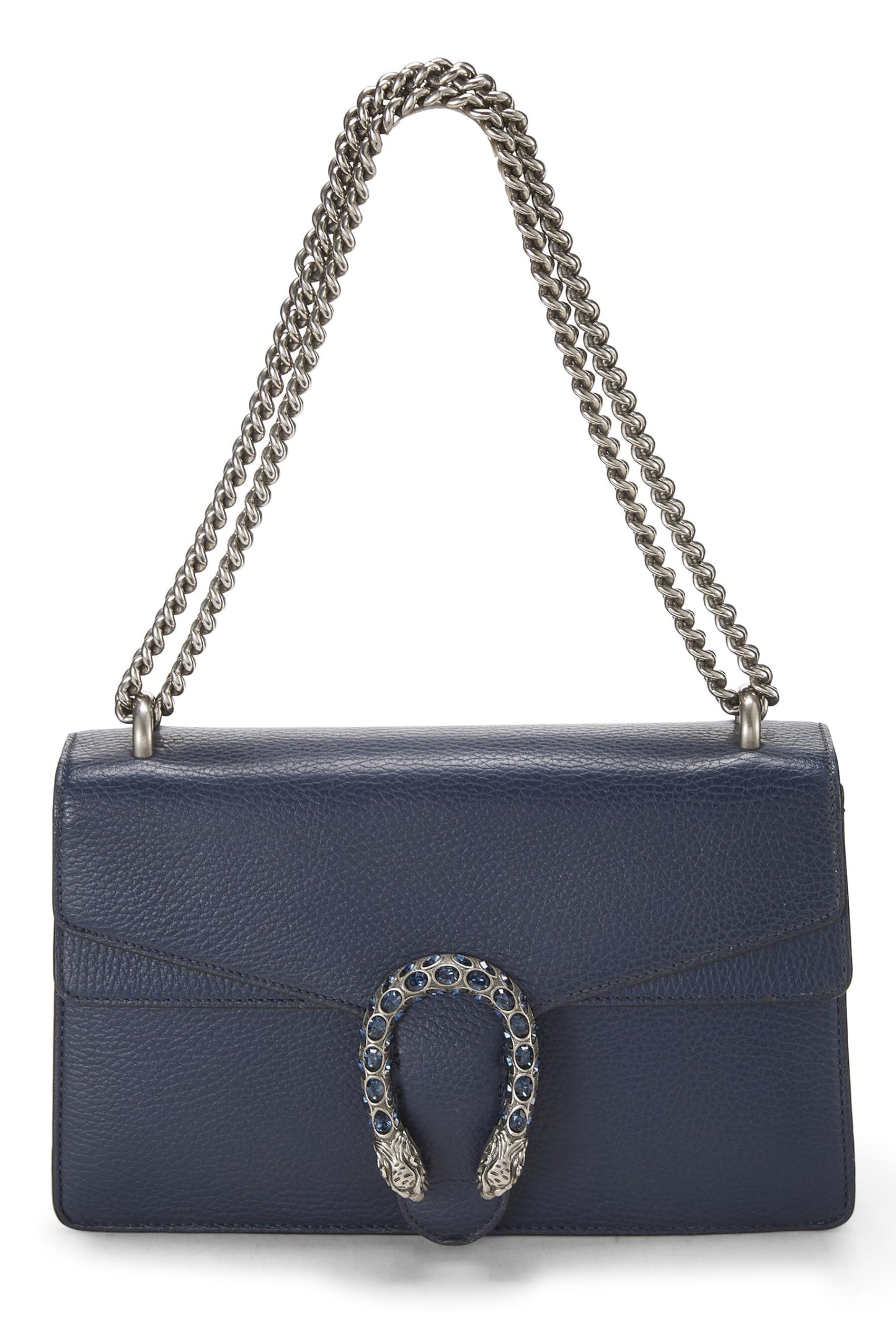 Gucci,  Navy Leather Dionysus Shoulder Bag Mini, Navy