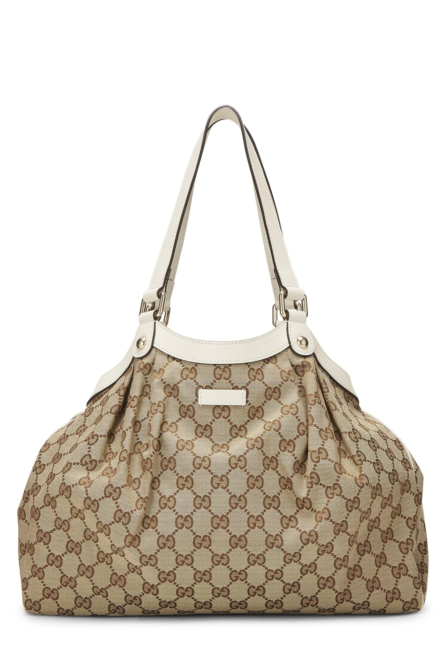 Gucci,  Cream Original GG Canvas Sukey Tote, White