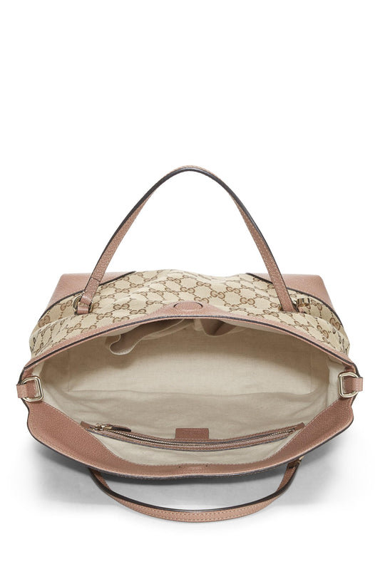 Gucci,  Pink Original GG Canvas Bree Top Handle Bag, Pink