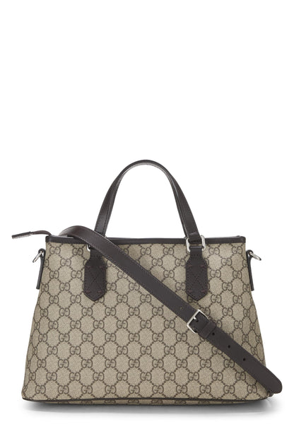 Gucci,  Brown Original GG Supreme Canvas Zip Tote, Brown