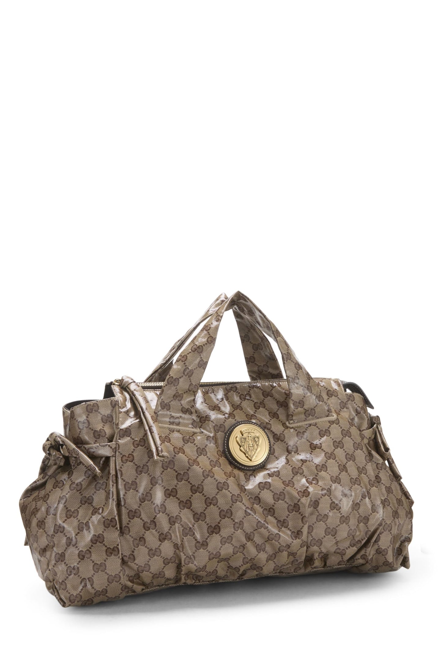 Gucci,  Brown Original GG Crystal Canvas Tote, Brown