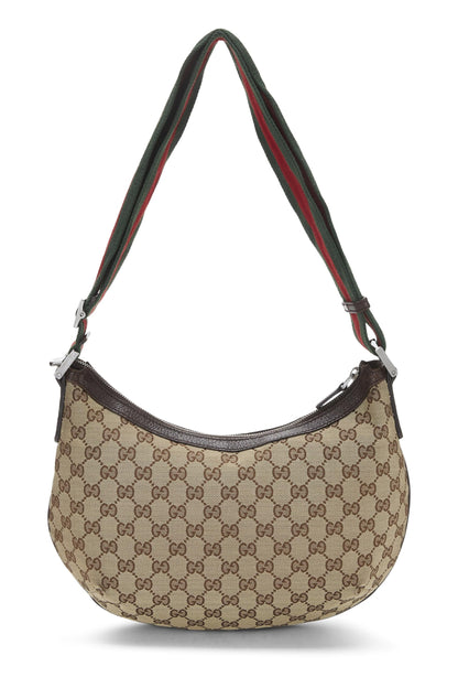 Gucci,  Original GG Canvas Web Round Messenger, Brown