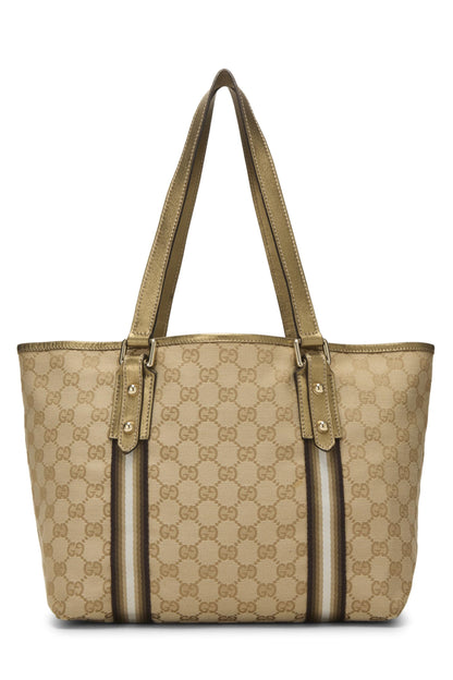 Gucci,  Gold Original GG Canvas Jolicoeur Tote Large, Gold