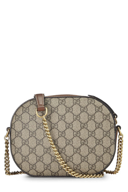 Gucci,  Original GG Supreme Canvas Bird Chain Crossbody Mini, Brown