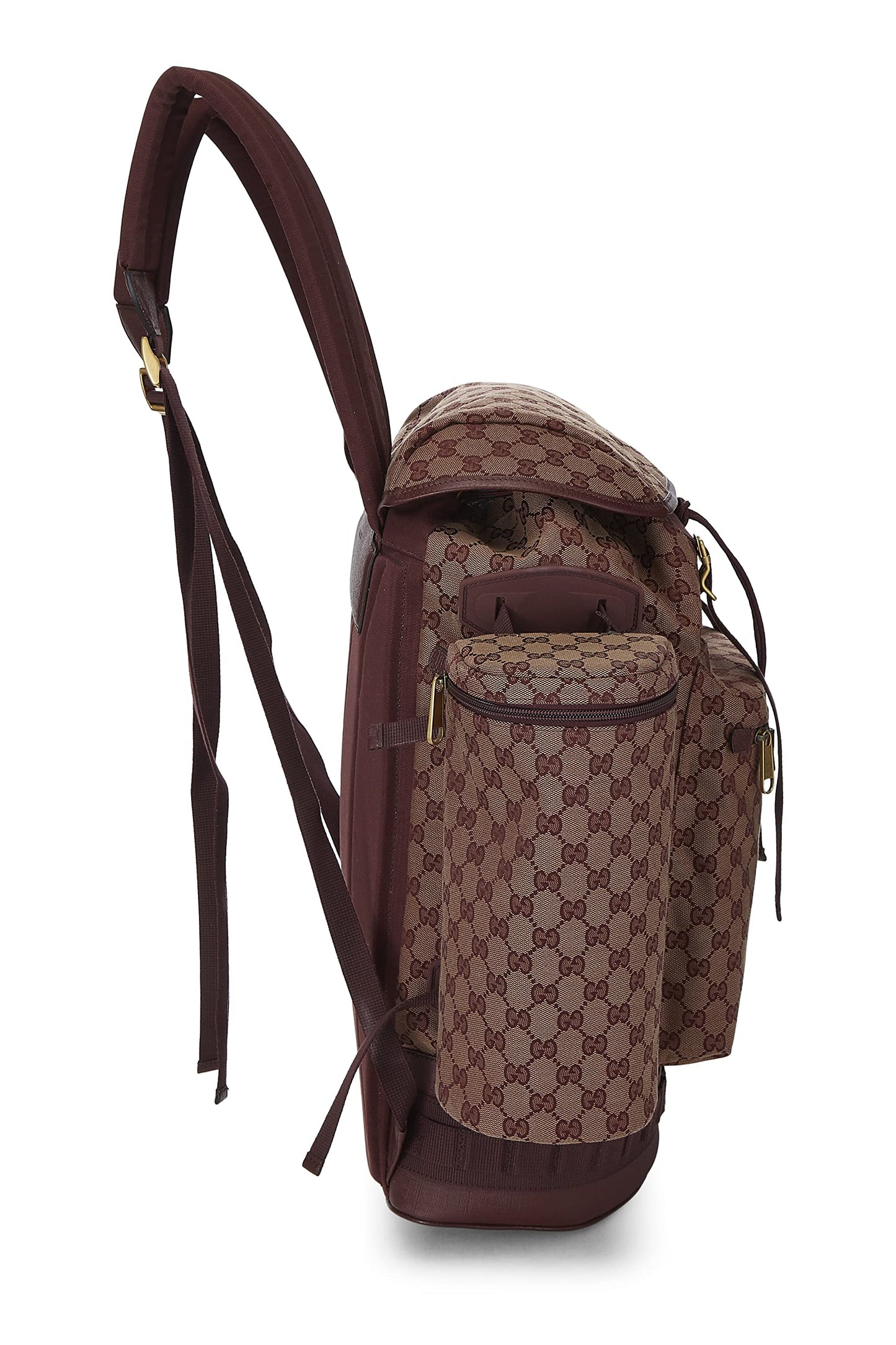 Gucci,  Burgundy GG Canvas Alpina Trekking Backpack, Burgundy