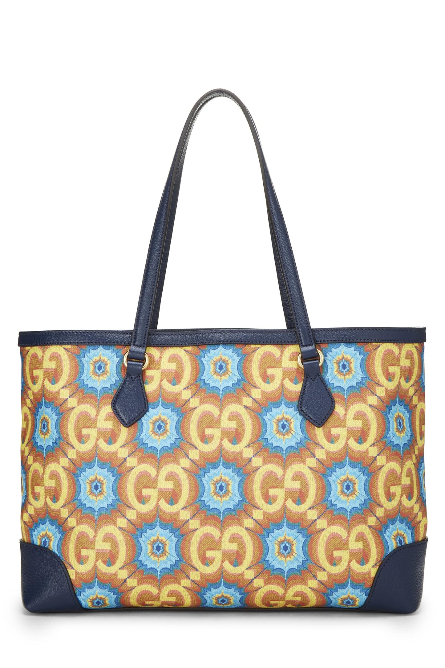 Gucci,  Navy Coated Canvas Kaleidoscope Ophidia Tote, Navy