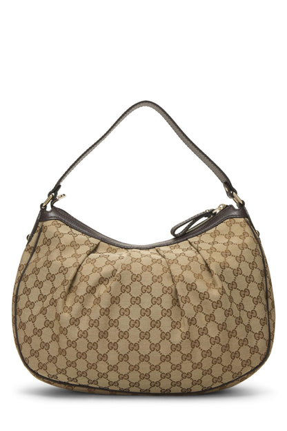 Gucci,  Brown Original GG Canvas Sukey Hobo, Brown