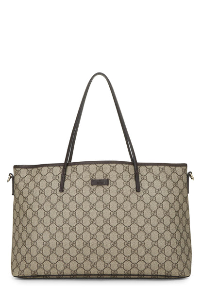 Gucci,  Original GG Supreme Canvas Zip Tote, Brown