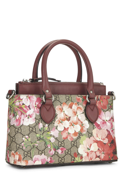 Gucci,  Pink GG Blooms Supreme Canvas Top Handle Tote, Pink