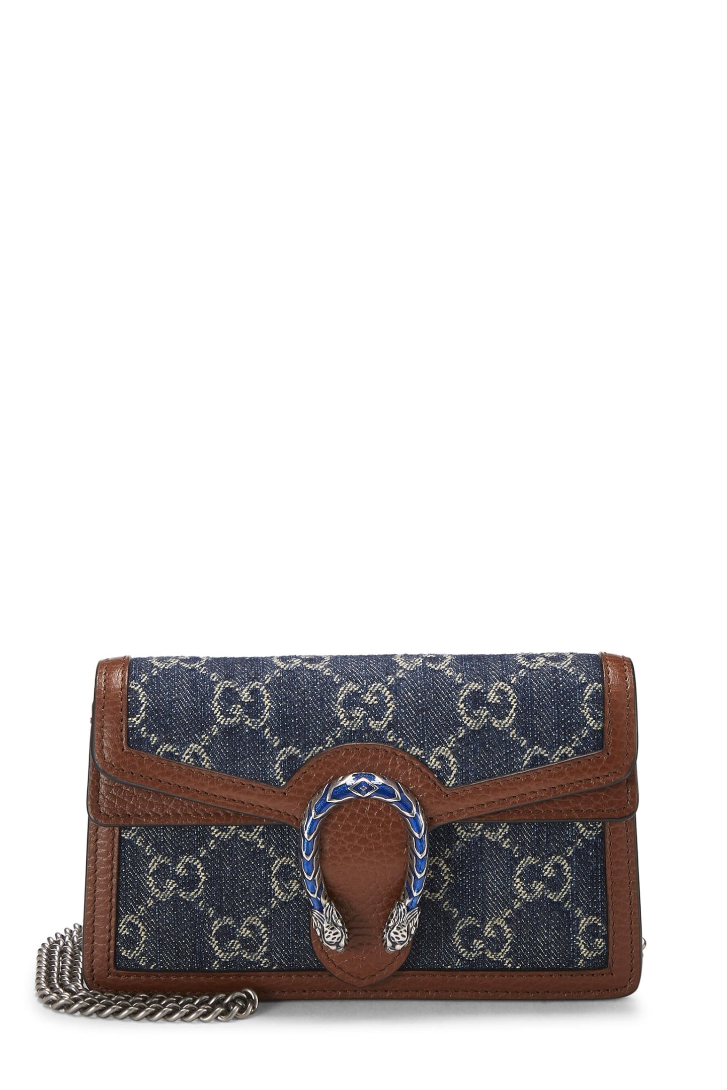 Gucci,  Blue GG Denim Dionysus Shoulder Bag Mini, Blue