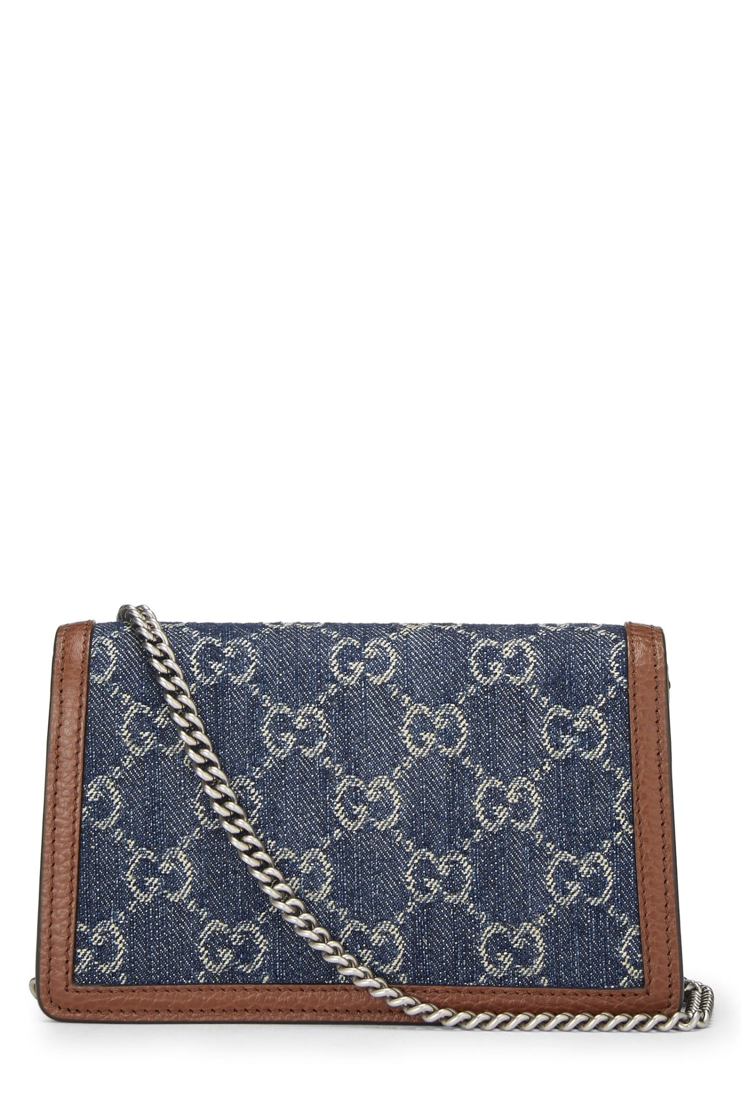 Gucci,  Blue Denim Dionysus Shoulder Bag Super Mini, Blue