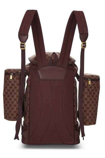 Gucci,  Burgundy GG Canvas Alpina Trekking Backpack, Burgundy