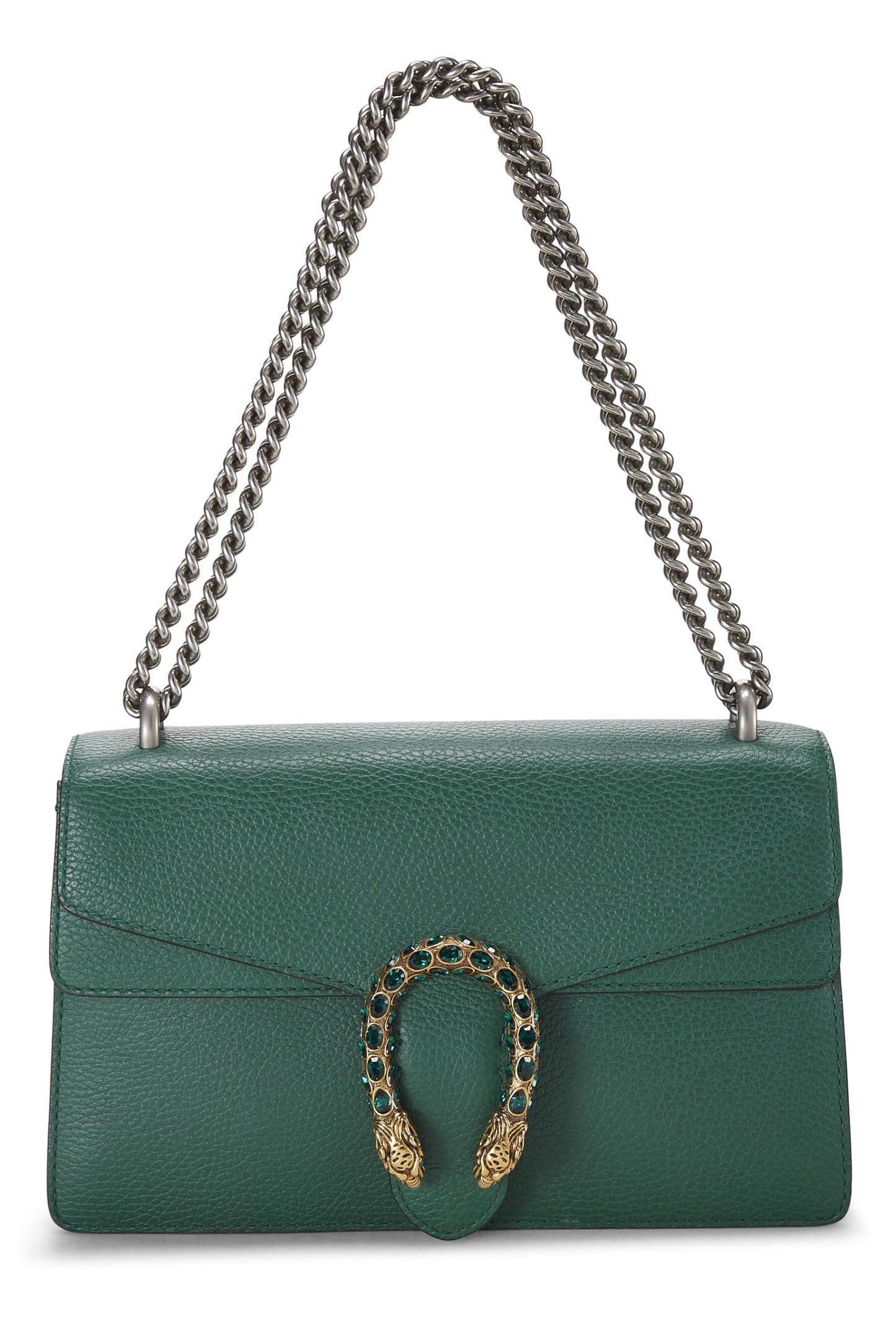 Gucci,  Green Leather Dionysus Shoulder Bag Small, Green