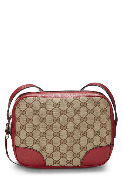 Gucci,  Red Original GG Canvas Bree Crossbody, Red