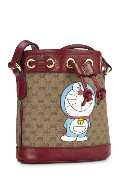 Gucci,  Doraemon x Gucci Coated Canvas Bucket Bag Mini, Red