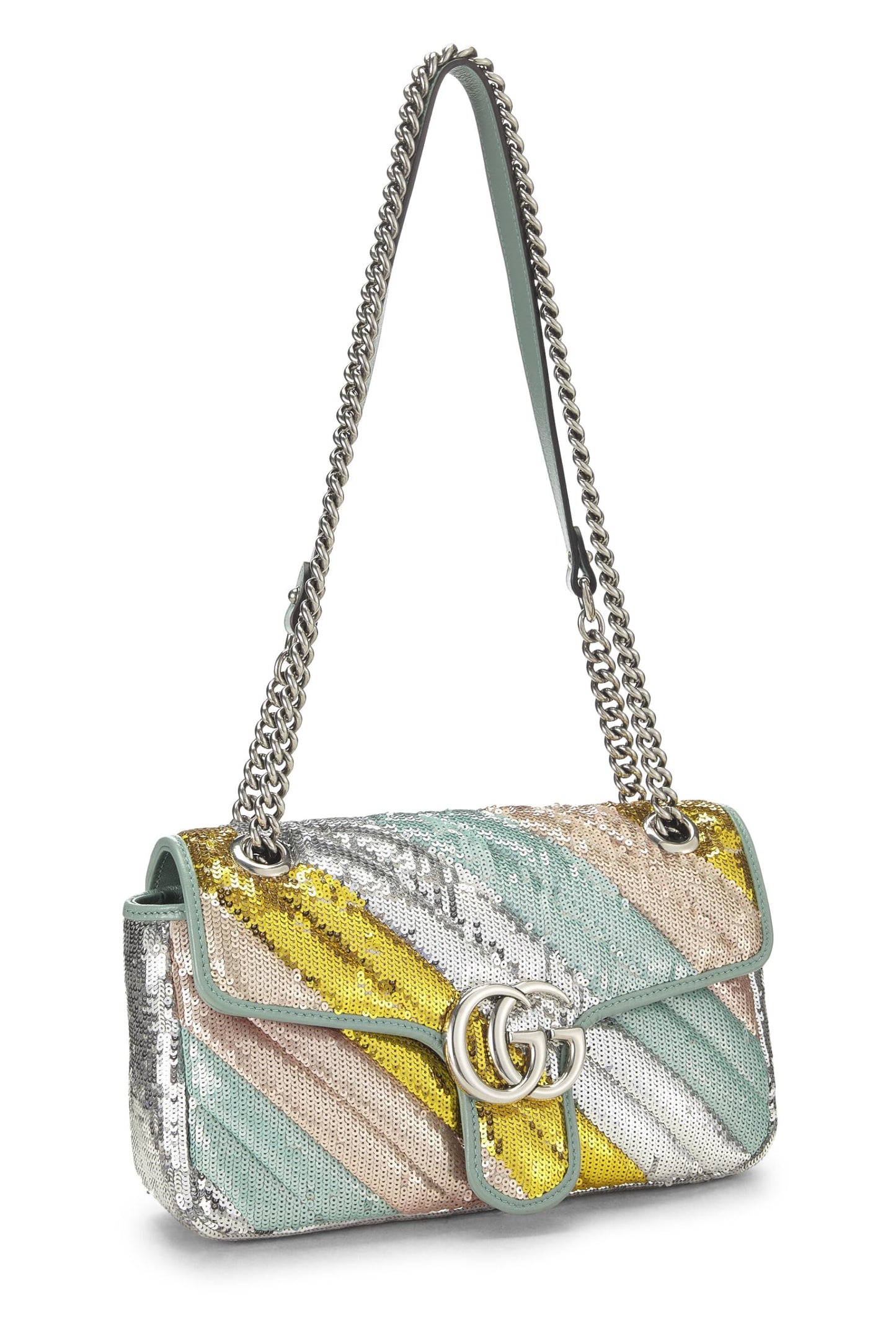 Gucci,  Multicolor Sequin GG Marmont Shoulder Bag Small, Multi