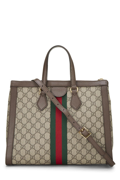 Gucci,  Original GG Supreme Canvas Ophidia Tote Medium, Brown