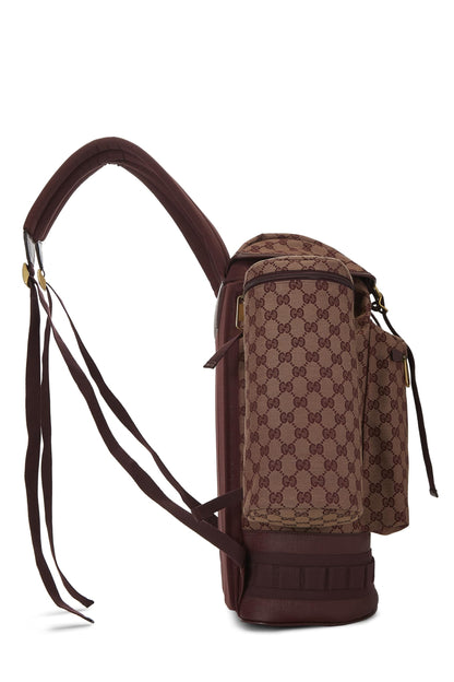 Gucci,  Burgundy Original GG Canvas Alpina Trekking Backpack, Burgundy