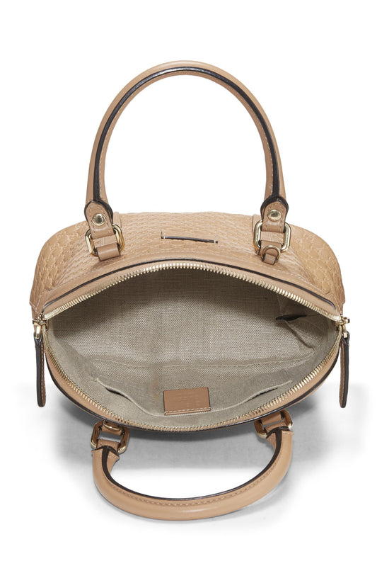 Gucci,  Beige Microguccissima Leather Nice Dome Mini, Beige