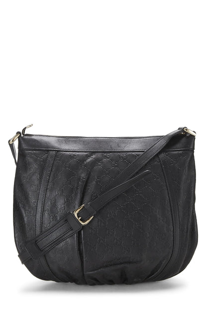 Gucci,  Black Guccissima Abbey Messenger Small, Black