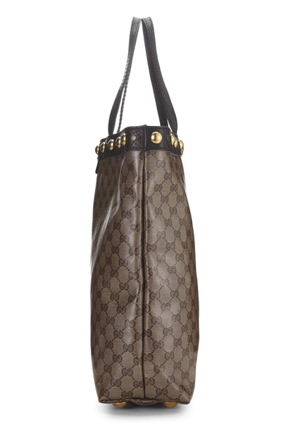 Gucci,  Brown Original GG Crystal Canvas Tote, Brown