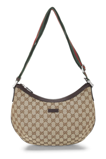 Gucci,  Original GG Canvas Web Round Messenger, Brown