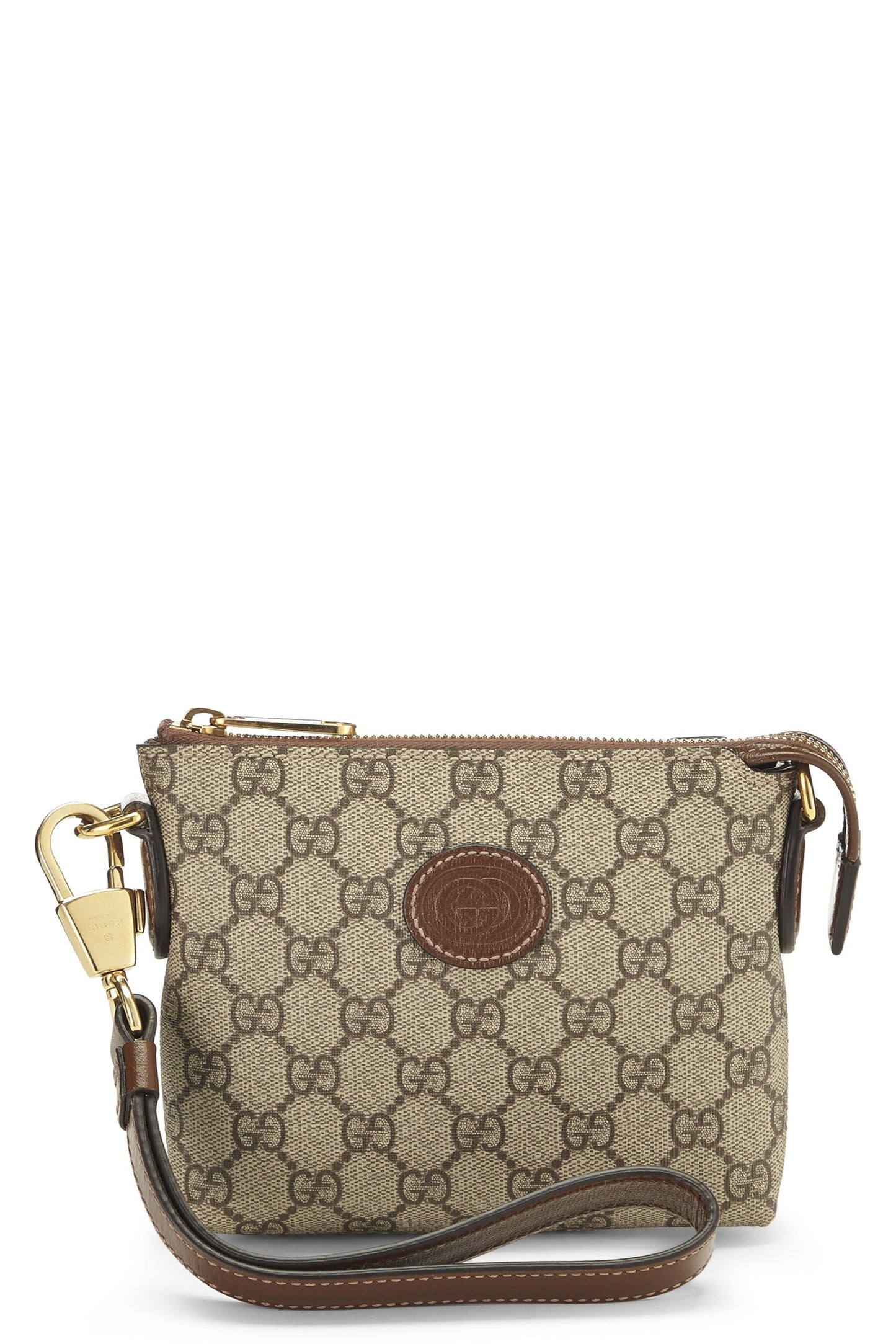 Gucci,  Original GG Supreme Canvas Convertible Wristlet, Brown