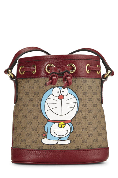 Gucci,  Doraemon x Gucci Coated Canvas Bucket Bag Mini, Red