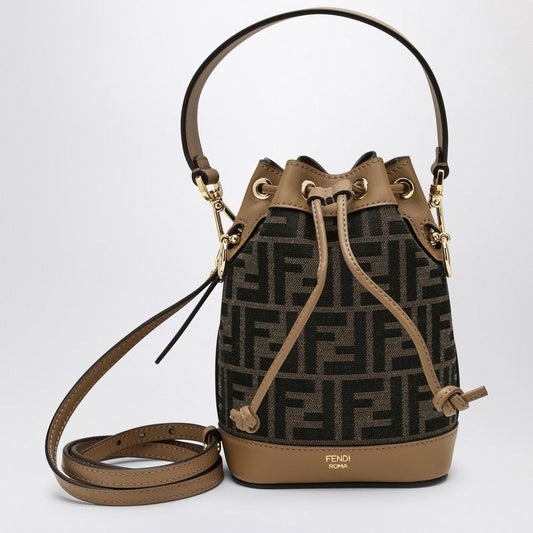 Fendi Mon Tresor Minibag In Ff Brown Fabric Women