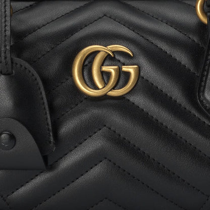 (WMNS) Gucci GG Marmont Small Top Handle Bag 'Black' 746319-AABZB-1000