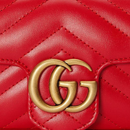 (WMNS) Gucci GG Marmont Matelasse Super Mini Bag 'Red' 476433-DTDHT-6832