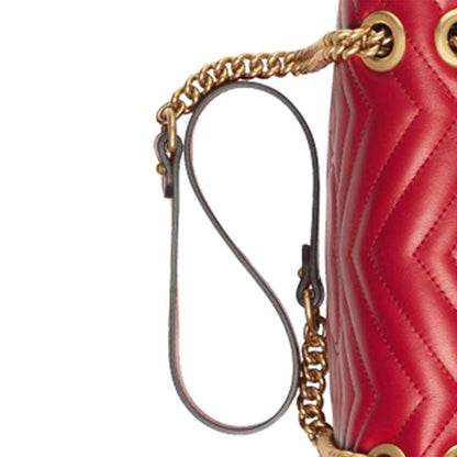 (WMNS) Gucci GG Marmont Small Matelasse Shoulder Bag 'Red' 443497-DTDIT-6433