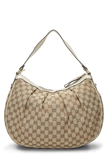 Gucci,  Original GG Canvas Sukey Hobo, White