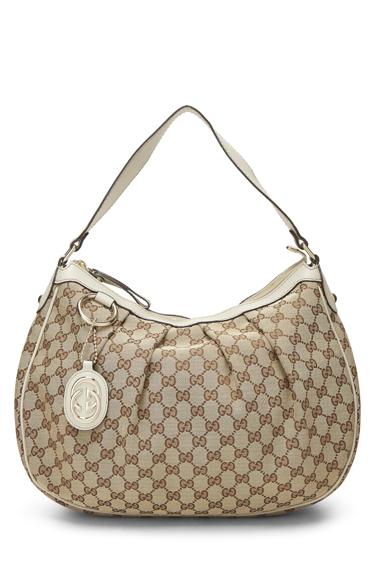 Gucci,  Original GG Canvas Sukey Hobo, White