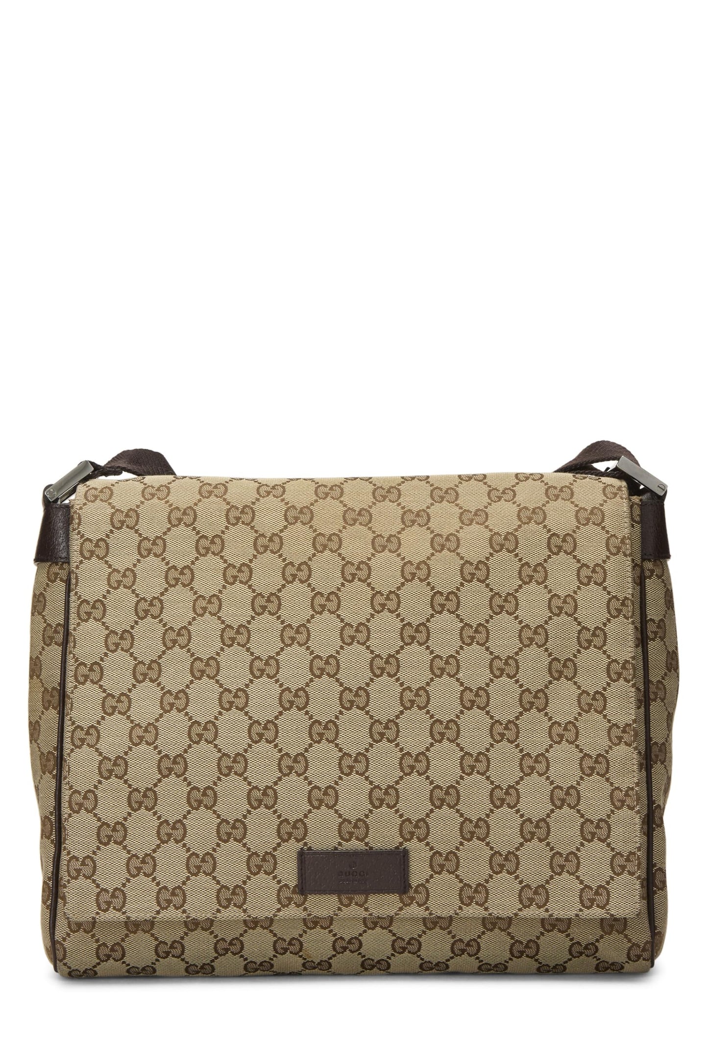 Gucci,  Brown Original GG Canvas Flap Messenger, Brown