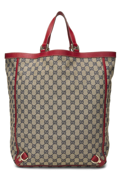 Gucci,  Red Original GG Canvas D-Ring Abbey Vertical Tote, Red