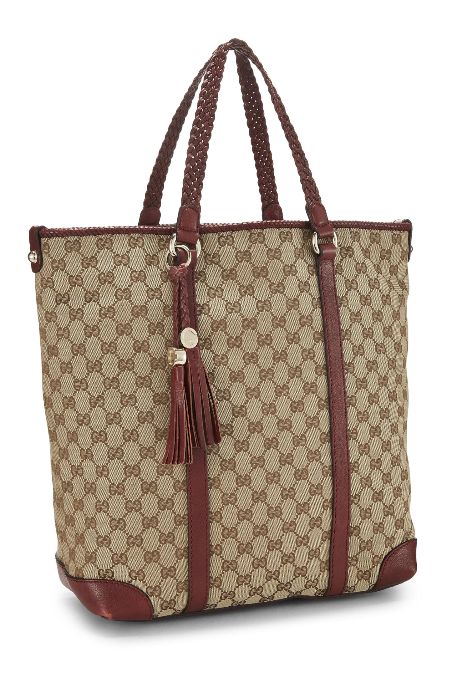 Gucci,  Burgundy Original GG Canvas Tote, Burgundy