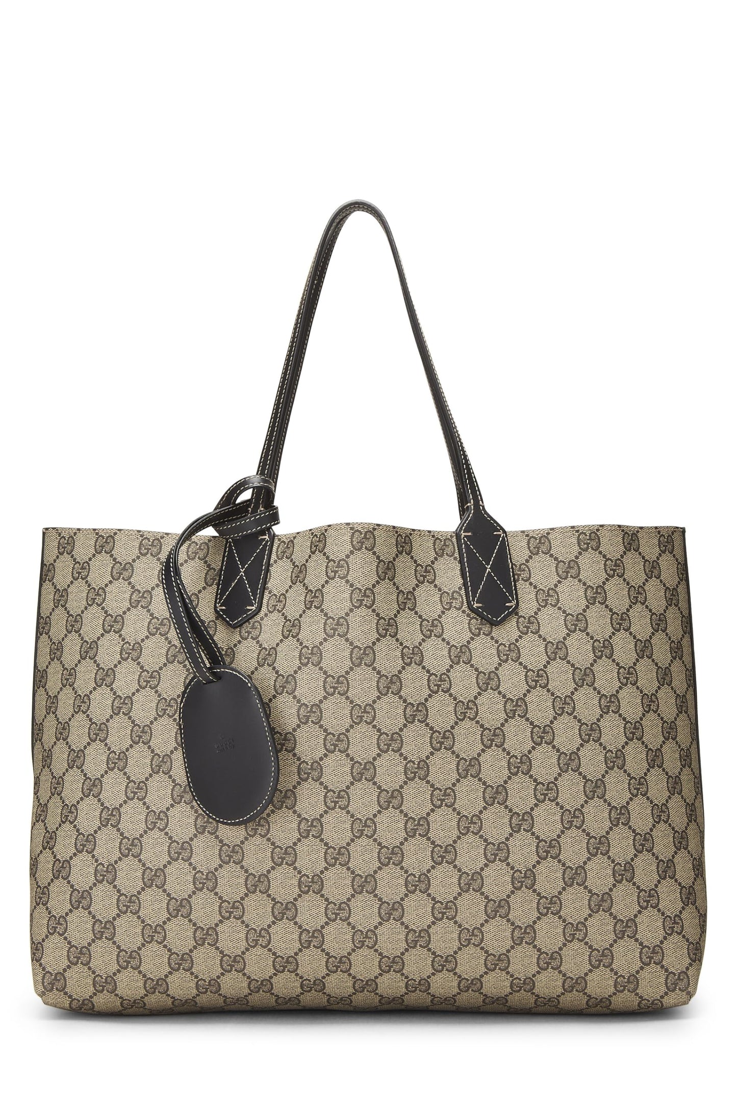 Gucci,  Original GG Supreme & Black Canvas Reversible Tote, Black